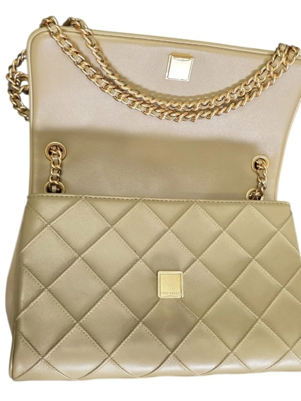 Tory Burch Fleming Convertible Shoulder Bag–Quilted Leather + Suede Sides